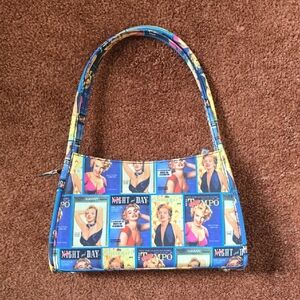 Vintage Style Marilyn Monroe  Blue Graphic Print Women's Bag